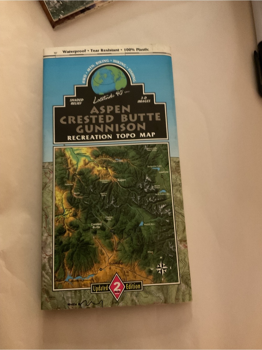 Latitude 40 recreation topo map (Aspen,Crested Butte,Gunnison) 1993